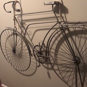 Hand crafted steel bike wall art